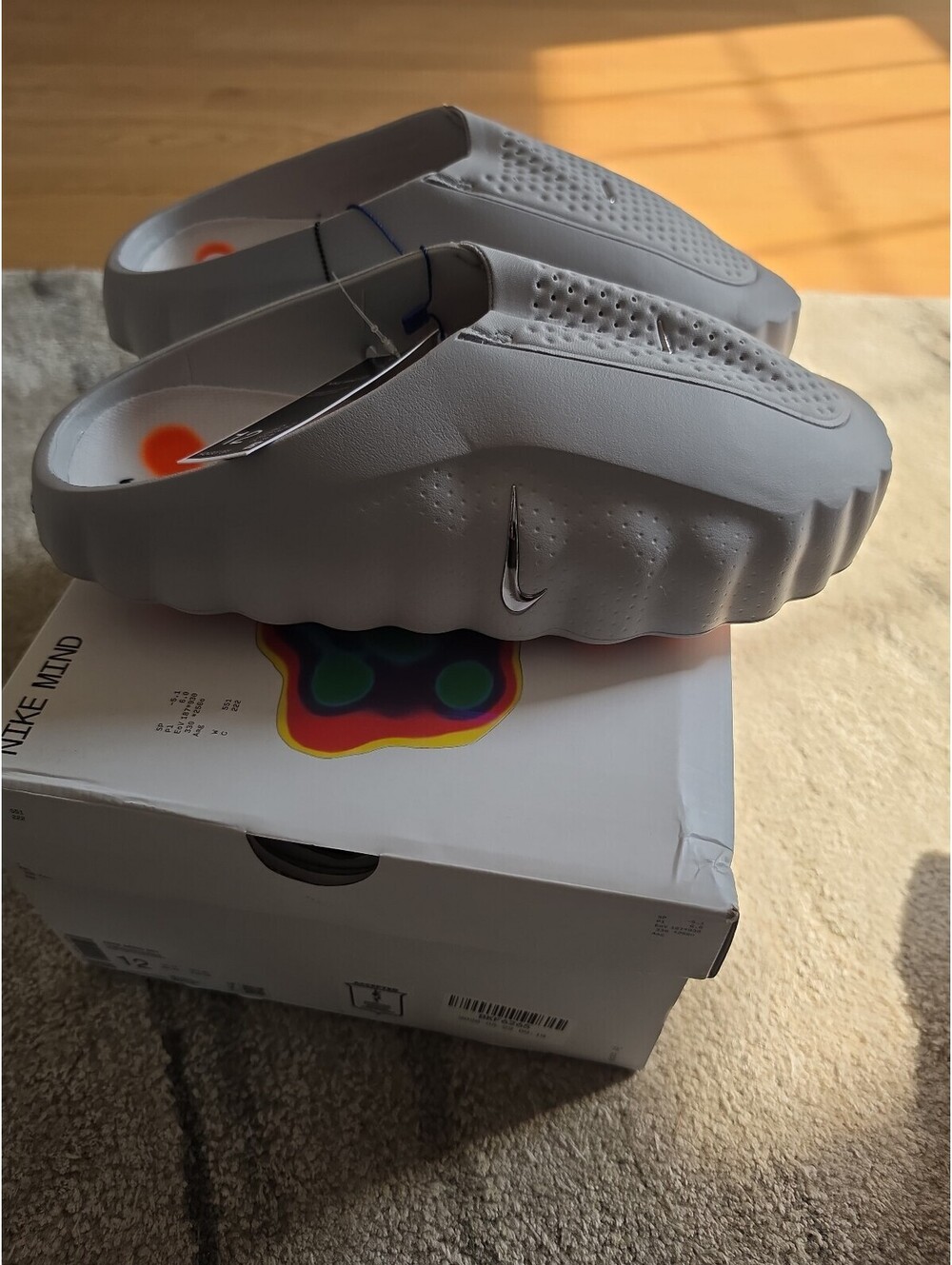 Nike Mind 001 Slip-On Clog Sandals Size 12 Light Smoke Grey/
